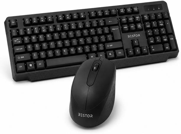 Bestor Set of 2 Wireless Keyboard and Mouse Comfortable Typing for Pc, Laptop Combo Set Combo Set