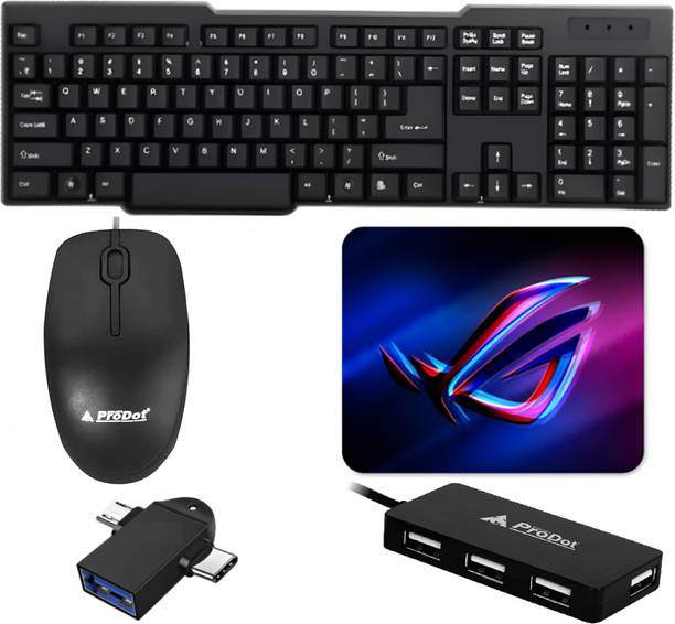 Henture Prodot Keyboard, Mouse and usb Hub , mouse pad and otg cable Combo Set Combo Set