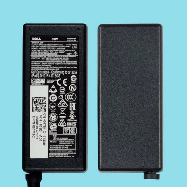 DELL Laptop Charger for Inspiron 15R N5010 Series (19.5V 3.34A, Large 7.4mm Pin) 65 W Adapter