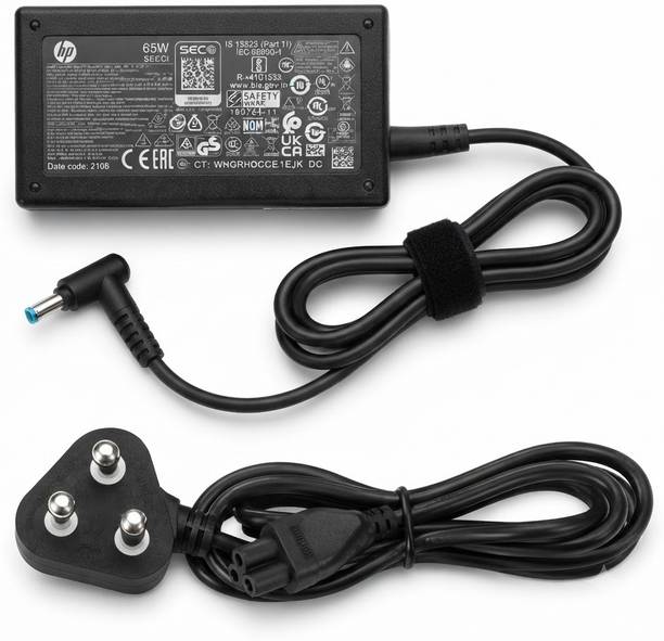 HP 65W Laptop Adapter Charger 4.5mm Blue Pin Fast Charger Cable Power Cord 65 W Adapter