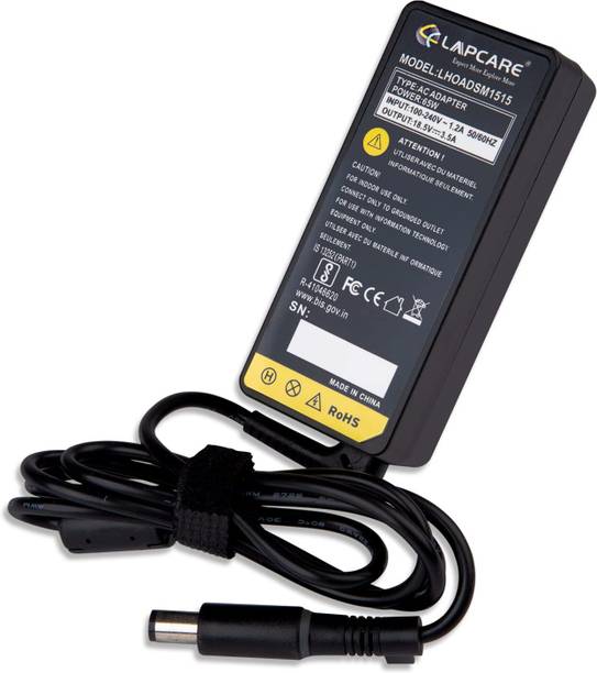 LAPCARE 65W 7.4Mm Pin Charger for Hp Elitebook Laptop Series 65 W Adapter 65 W Adapter