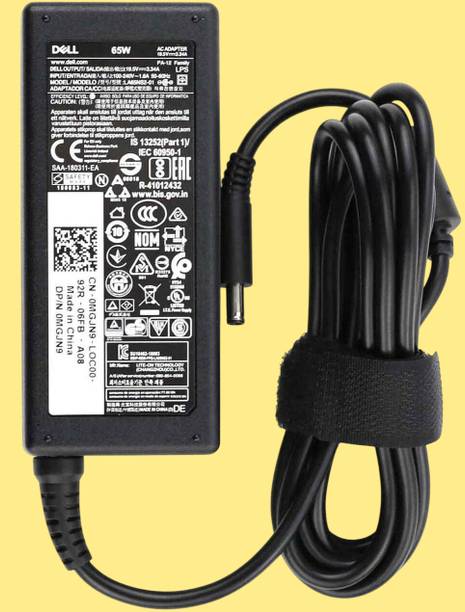 DELL 65W AC Adapter: 19.5V, 3.34A (4.5mm x 3.0mm Tip) 65 W Adapter