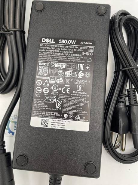 DELL Genuine 19.5V 9.23A 180W Power Adapter with 7.4 x 5.0mm Center Pin Connector 180 W Adapter