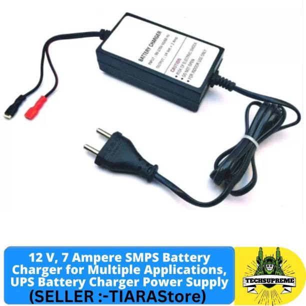 TechSupreme 12 Volt 7 Amp UPS Battery Charger Power Supply Adapter 14 V 2 Amp Output Smps 12 W Adapter