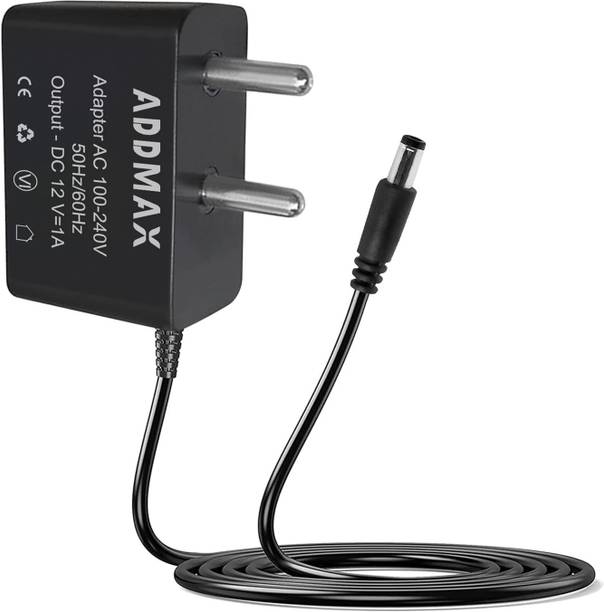 Addmax 12V 1 AMP DC Power Adapter Powers Supply For–LED Lights, Set Top Box,CCTV Camera 12 W Adapter