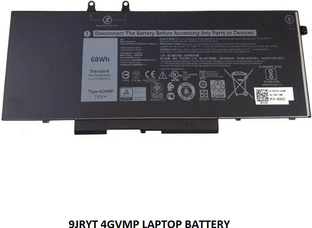 SOLUTIONS-365 COMPATIBLE 9JRYT 4GVMP BATTERY FOR DELL LATITUDE 5400 5500 PRECISION 3540 LAPTOP SERIES 6 Cell Laptop Battery