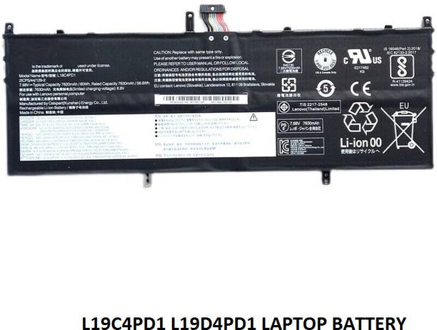 SOLUTIONS-365 COMPATIBLE L19C4PD1 L19D4PD1 LAPTOP BATTERY FOR LENOVO YOGA C640-13IML(81XL000VGE), YOGA C640-13IML(81XL0007GE) SERIES 6 Cell Laptop Battery