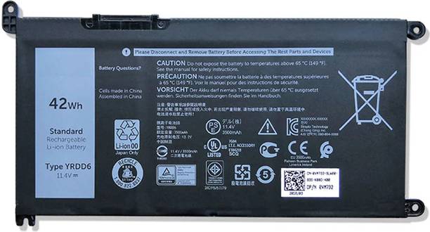 SOLUTIONS-365 YRDD6 Laptop Battery Compatible for Dell Inspiron 7586 5482 5485 5491 5591 3310 2-in-1 5593 5591 5480 3493 3582 3583 3584 3593 3793 5493 5585 5590 5594 5598 Vostro 3491 5481 5581 5490 5590 VM732 3 Cell Laptop Battery