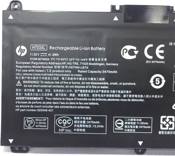 HP HT03XL L11119-855 Laptop Battery for Pavilion 14-CE 14-CF 14-DF 15-CS 15-DA 15-DB 15-DW TPN-I130/I131/I132 L11421-422 HSTNN-LB8M 17-AR050WM 920046-121 421 541 3 Cell Laptop…