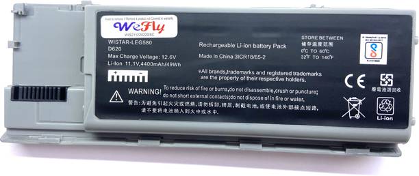 वेफली Laptop Battery Compatible for Dell Latitude D620 D630 Series PC764 TC030 GD775 JD610 KD492 GD776 GD775, GD776, GD787, JD605, JD606, JD610, JD616, JD634, JD648, JD775, KD489, KD491, KD492, KD494, KD495, NT377, NT379, PC764, PC765, PD685, RC126, RD300, RD301, TC030, TD116, TD117, TD175, TG226, UD088, KP433 6 सेल लैपटॉप बैटरी