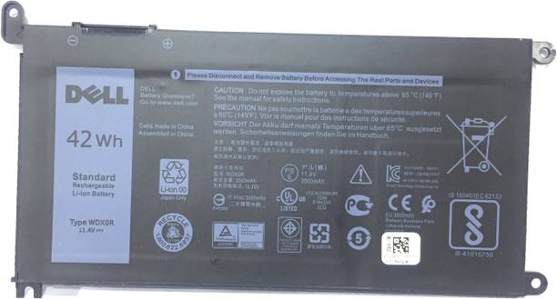 DELL WDX0R Laptop battery for Inspiron 15 5000 7000 Series 5567 5565 5568 5570 5578 7560 7569 7570 7579, 13 5368 5378 5379 7368 7378, 17 5767, 14 7460 (3CRH3 T2JX4 CYMGM FC92N) 3 Cell Laptop Battery