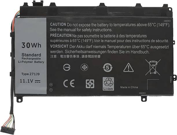 SOLUTIONS-365 Compatible 271J9 GWV47 0GWV47 YX81V battery for LATITUDE 13 7350, LATITUDE 13 7000 laptop battery 4 Cell Laptop Battery