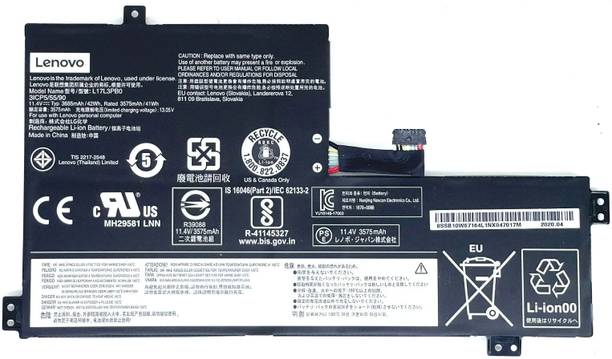 Lenovo L17L3PB0 Laptop Battery for IdeaPad 330-15ICH 330-17ICH | 11.25V 42Wh 3-Cell Li-ion Internal Battery 3 Cell Laptop Battery