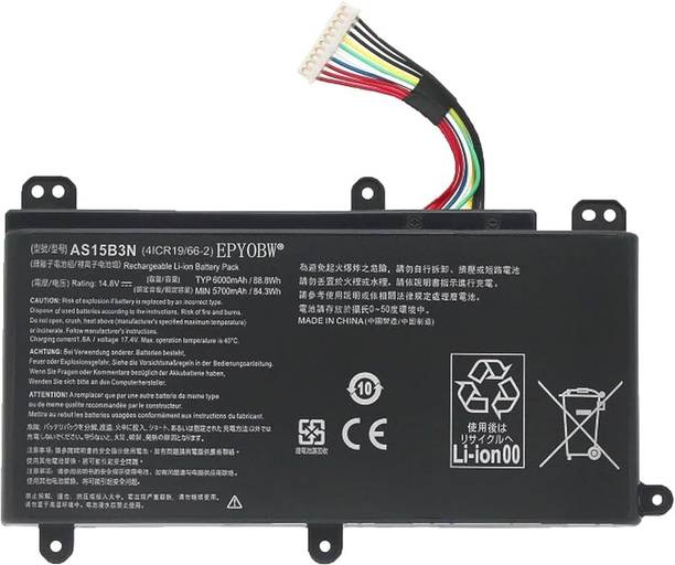 E power tech AS15B3N Battery for Acer Predator 15 G9-591 G9-591G G9-592 G9-592G G9-593 Predator 17 G5-793 G9-791 G9-791G G9-792 G9-792G G9-793 Predator 17X GX-791 GX-792 Predator 21X GX21-71 4ICR19/66-2 6 Cell Laptop Battery