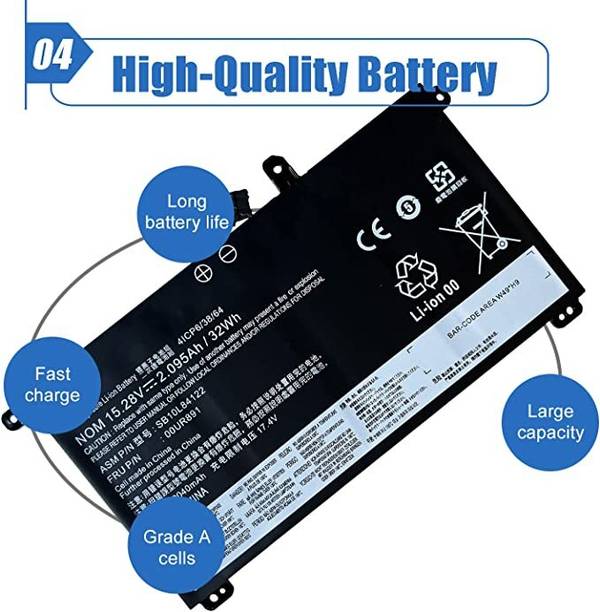 HYBRID STORE 00UR891 01AV493 SB10L84121 ThinkPad T570 T580 P51S P52S Series 00UR890 00UR892 4 Cell Laptop Battery