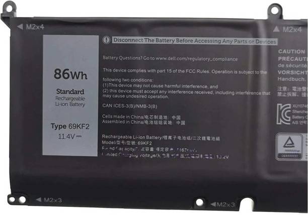 SOLUTIONS-365 70N2F, M59JH, 69KF2 86WH BATTERY FOR DELL ALIENWARE M15 R3 P87F M17 2020 6 Cell Laptop Battery