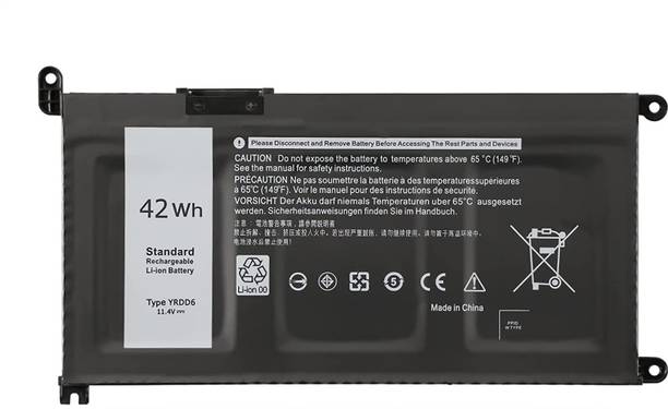 SOLUTIONS-365 Compatible YRDD6 battery for dell Inspiron 5482 5485 7586 3583 5491 5591 5481 3310 2-in-1 5593 3493 3593 3793 5480 3582 5581 5590 3584 5493 5585 5594 5598 3501 Vostro 3491 5490 P93G001 VM732 3 Cell Laptop Battery