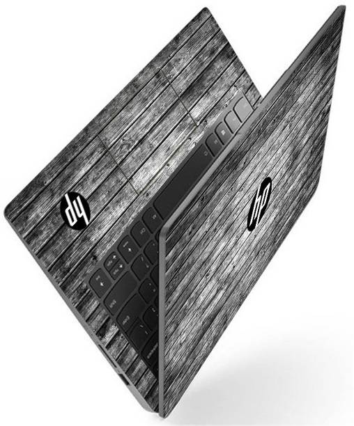 INDIA SHOPERS Full Body Laptop Skin Sticker For Laptop Size 14 to 15.6 inch - Hp Monocrome Self Adhesive Vinyl Laptop Skin Compatible for 15.6 inch