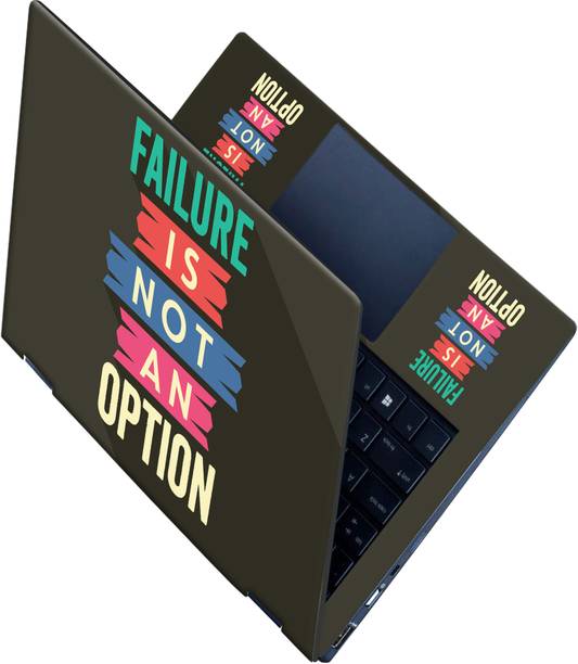 SCOTLON _All Panel_Failure not an option_ Vinyl Laptop Skin Compatible for 15.5 inch
