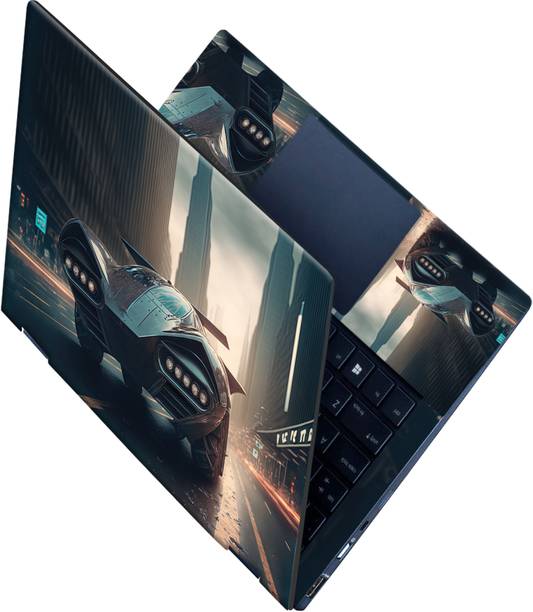 Flipkart SmartBuy _All Panel_Futuristic car city Vinyl Laptop Skin Compatible for 15.6 inch