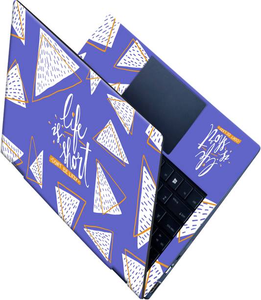Flipkart SmartBuy _All Panel_ Life is short_Premium laptop Skin_ Vinyl Laptop Skin Compatible for 15.6 inch