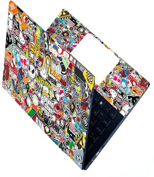 Skinny Full & Body Laptops Skin Bubble-Free HD Quality Sticker FBD_SK1_Multi Catoon Babble free Vinyl Reusable Laptop Skin Compatible for 15.6 inch