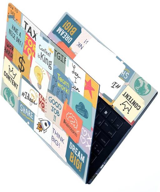 Skinny Full & Body Laptops Skin Bubble-Free HD Quality Sticker FBD_SK42_Motivational-B Babble free Vinyl Reusable Laptop Skin Compatible for 15.6 inch