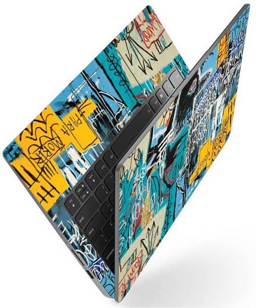 Techfit Full Body Laptop Skin Fits Size Upto 15.6 Inches - Colorfull Abstract Premium Stretched Vinyl Laptop Decal 15.6
