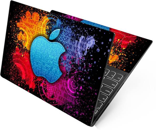 Anweshas Premium Vinyl HD Printed Easy to Install Full Panel Laptop Skin/Sticker/Decal for all Size Laptops upto 15.6 inch No Residue, Bubble Free - Apple Color Blast Self Adhesive Vinyl Laptop Decal 15.6