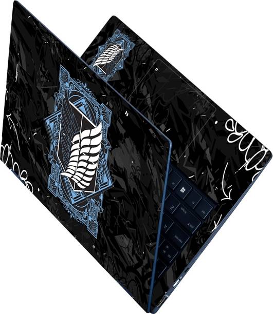 Anweshas Full Body Laptop Skin For 14 to 15.6 inch Laptop - Attack on Titans Anime AT1 Self Adhesive Stretched Vinyl Laptop Skin Compatible for 15.6 inch