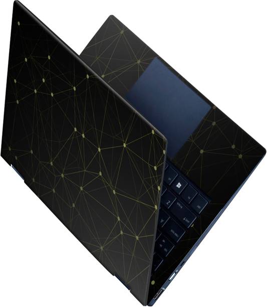 SCOTLON _All Panel_Light green lines and nodes_ Vinyl Laptop Skin Compatible for 15.5 inch