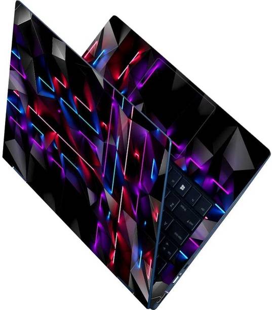 Flipkart SmartBuy Full Body Laptop Skin for Laptops Upto 15.6 Inch - Electric Flow HD Sticker No Residue Removable Self Adhesive Vinyl Reusable Laptop Skin Compatible for 15.6 inch