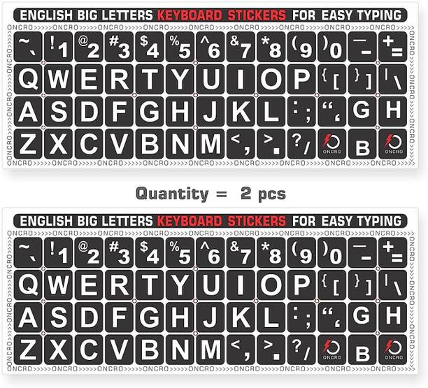 ONCRO Language Typing font English keyboard sticker for laptop alphabets stickers keyboard sticker Laptop Skin Compatible for 15 inch