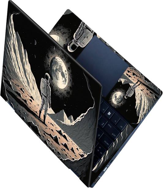 Flipkart SmartBuy _All Panle_Astronaut stands on moon surface Vinyl Laptop Decal 15.6