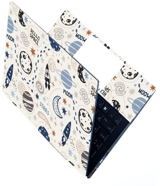 Skinny Full & Body Laptops Skin Bubble-Free HD Quality Sticker FBD_SK19_Hello Space Babble free Vinyl Reusable Laptop Skin Compatible for 15.6 inch