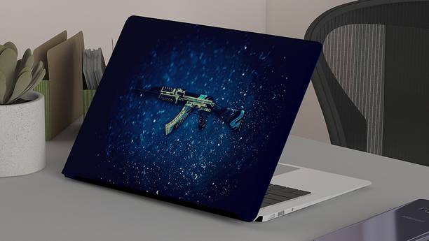 Franklite Laptop Skins Upto 15.6 inch-No Residue, Bubble Free-Removable HD Quality Printed Vinyl/Sticker/Cover Compatible For Dell-Lenovo-Acer-HP-Cartoon Design,AK 47 Laptop Decal 15.6