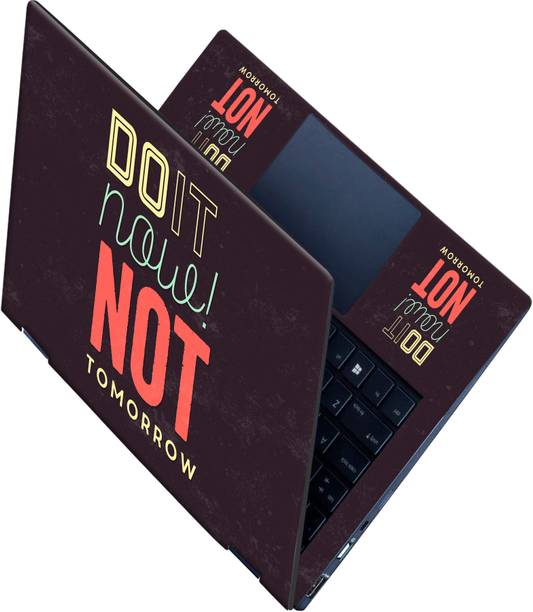 Flipkart SmartBuy _All Panel_ Do now not tomorrow_Premium laptop Skin_ Vinyl Laptop Skin Compatible for 15.6 inch