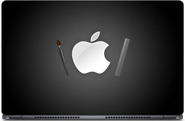i-Birds ® Apple Logo With Artist Brush Exclusive High Quality Laptop Decal, laptop skin sticker 15.6 inch (15 x 10) Inch iB-5K_skin_0687 High Quality HD Printed Vinyl Laptop Decal 15.6