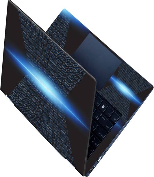 SCOTLON _All Panel_Binary numbers reflection_ Vinyl Laptop Skin Compatible for 15.5 inch