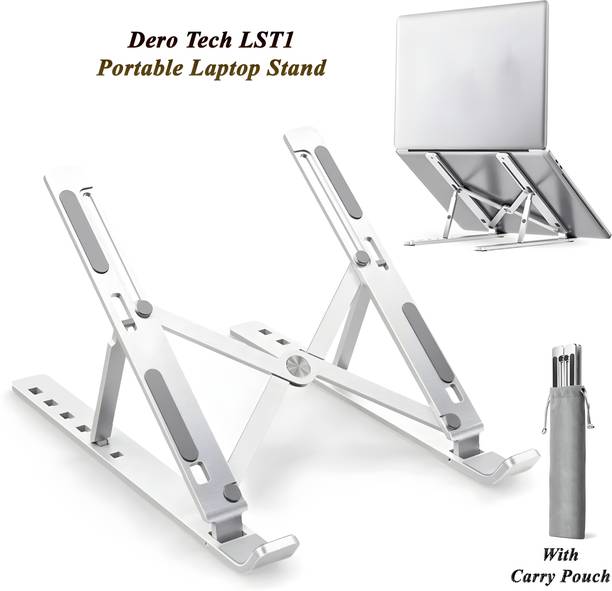 Dero Tech LST1 Portable Laptop Stand, Compatible for all Laptops 10 - 15 .6 Inch, Aluminium Laptop Stand