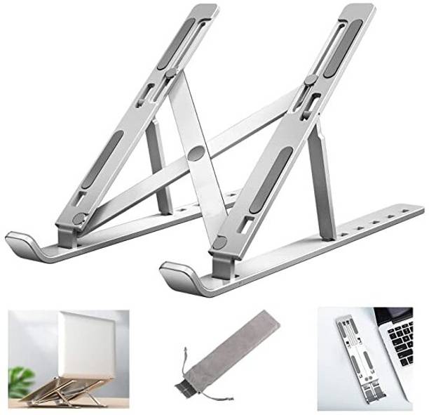 Hiwaga Aluminum Alloy Adjustable Portable Foldable Laptop Stand Aluminum Alloy Adjustable, Portable, Foldable, Ergonomic, Tablet Laptop Stand Laptop Stand