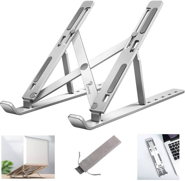 Harikrishna Enterprise Aluminum Laptop Stand ALU-LS01 Aluminium Desk Stand Laptop Stand with Adjustable Height Compatible with Universal Laptops