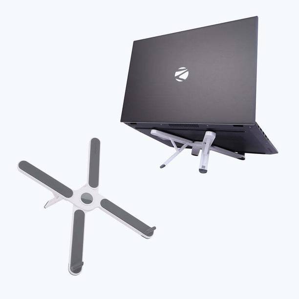 ZEBRONICS NS-1200 Laptop Stand with X Foldable Design, 7 Adjustable Levels, Hold up to 17-inch & 5kg Laptop Laptop Stand