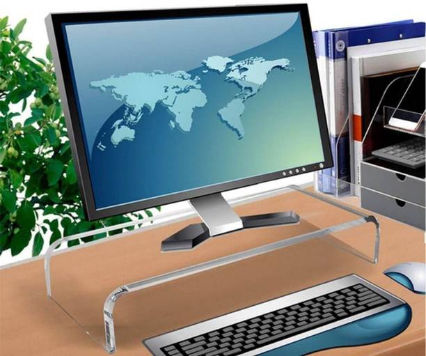 LAKHAJI Acrylic Plastic 15 X 21 Inch Laptop Desk Table Top with Fordable Transparent M1 Laptop Stand