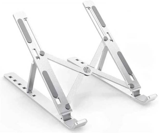 Raptor Height Adjustable Lifter Portable Aluminium for Office (Original Aaks Solution) Woodybox_001 Aluminium Desk Stand Laptop Stand with Adjustable Height Compatible with 26 - 35 cm Laptops