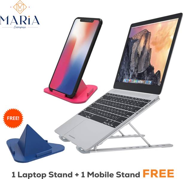 Maria Enterprise Get Mobile stand FREE with Aluminum Alloy Adjustable,Portable,Multi purpose Laptop_Stand Laptop Stand