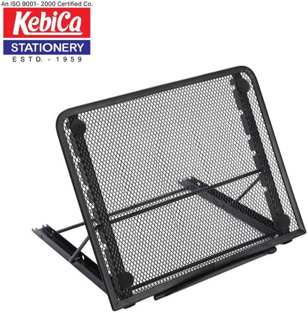 Kebica Solid Compartments Metal Height Adjustable Table/Laptop Stand/Table Top 6 Slot Laptop Stand 24 x 19 cm Laptop Stand