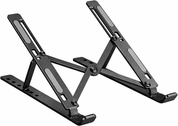 Fusion Hub Enterprises FHELS FHE01 Aluminium Desk Stand Laptop Stand with Adjustable Height Compatible with Universal Laptops