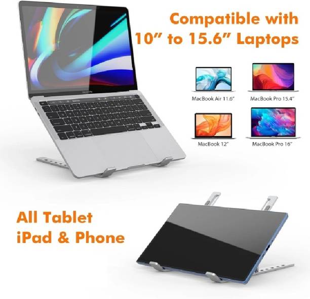 JLVH Portable Foldable Laptop Stand with Adjustable Height for Office and Home Use Portable Foldable Laptop Stand with Adjustable Height for Office and Home Use Aluminium Rotatable Laptop Stand with Adjustable Height Compatible with Universal Laptops