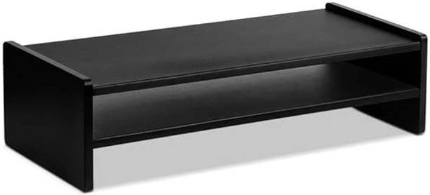 Indian Decor 39500 2 Tiers Monitor Stand Wood PC Laptop Computer 39500 2 Tiers Monitor Iron Floor and Desk Stand Laptop Stand with Adjustable Height Compatible with Universal Laptops
